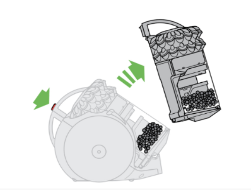 Cleaning the bin and cyclone